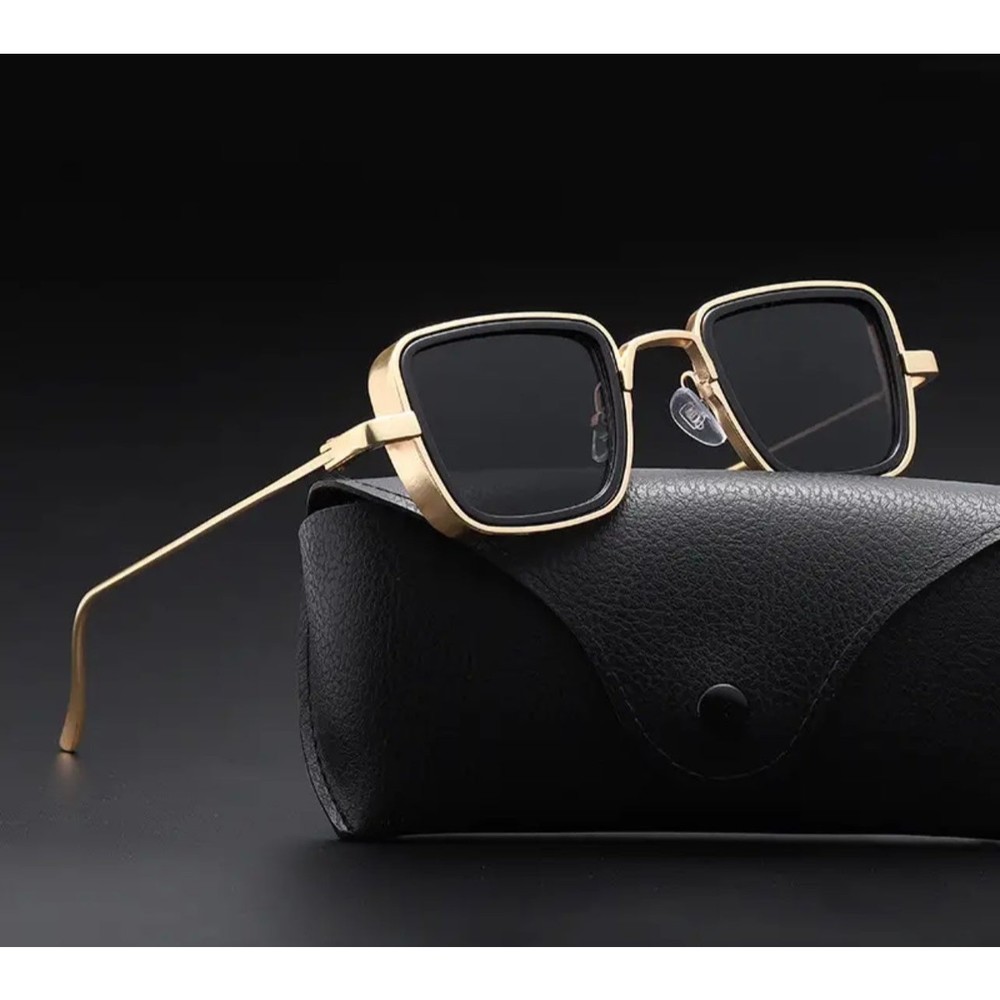 New Vintage Metal Steampunk Sunglasses Men Women Square Sun Glasses For Men